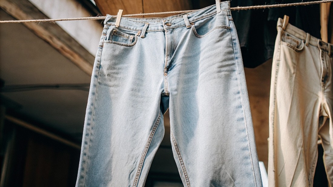Jeans stretch  cotton fibers 