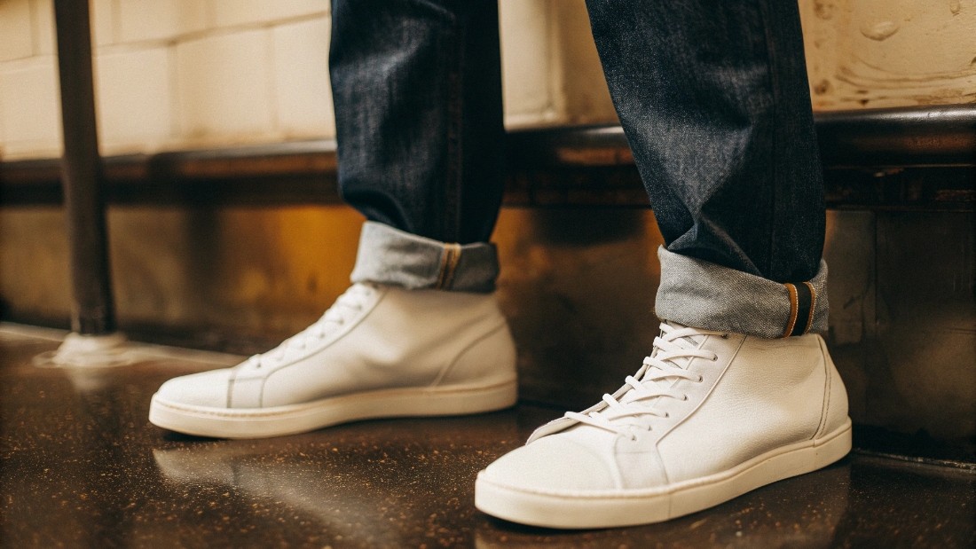 Cuffing Jeans to Prevent Dye Transfer to Shoes