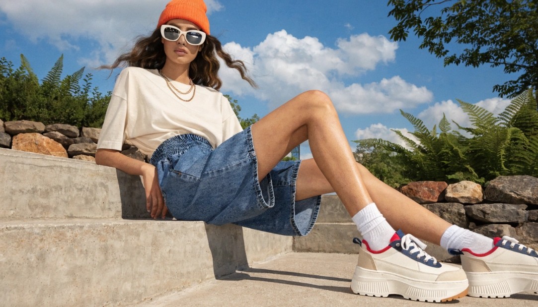 Denim shorts are comfortable