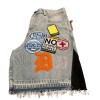 Custom Washed Denim Wholesale Embroidered Patchwork Jeans Shorts with Fringe Hem