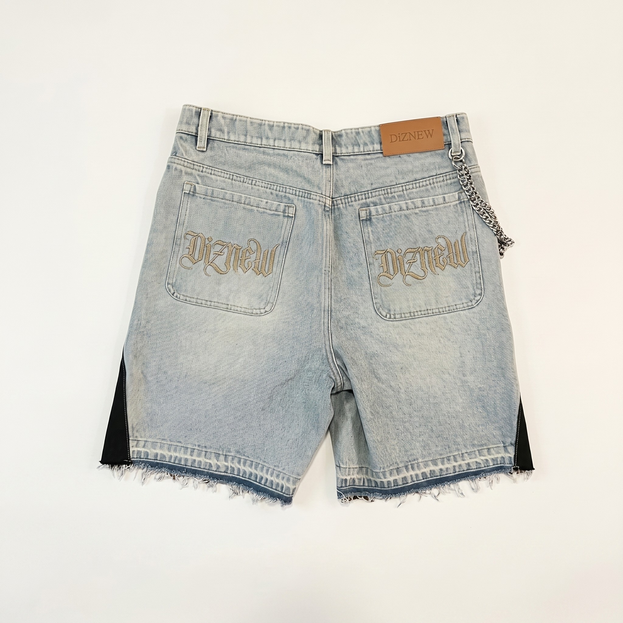 Embroidered Denim Jorts