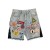 Custom Washed Denim Wholesale Embroidered Patchwork Jeans Shorts with Fringe Hem