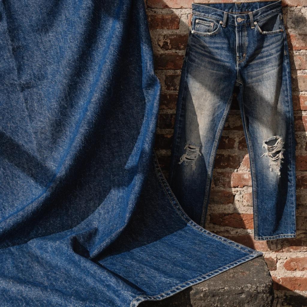 The main difference is that denim is a textile and jeans are a garment. Denim describes the woven fabric, while jeans describe pants made from that fabric. Denim can become many products, but jeans are specifically trousers. So denim is about material performance; jeans are about fit, construction, style, and finished product experience.