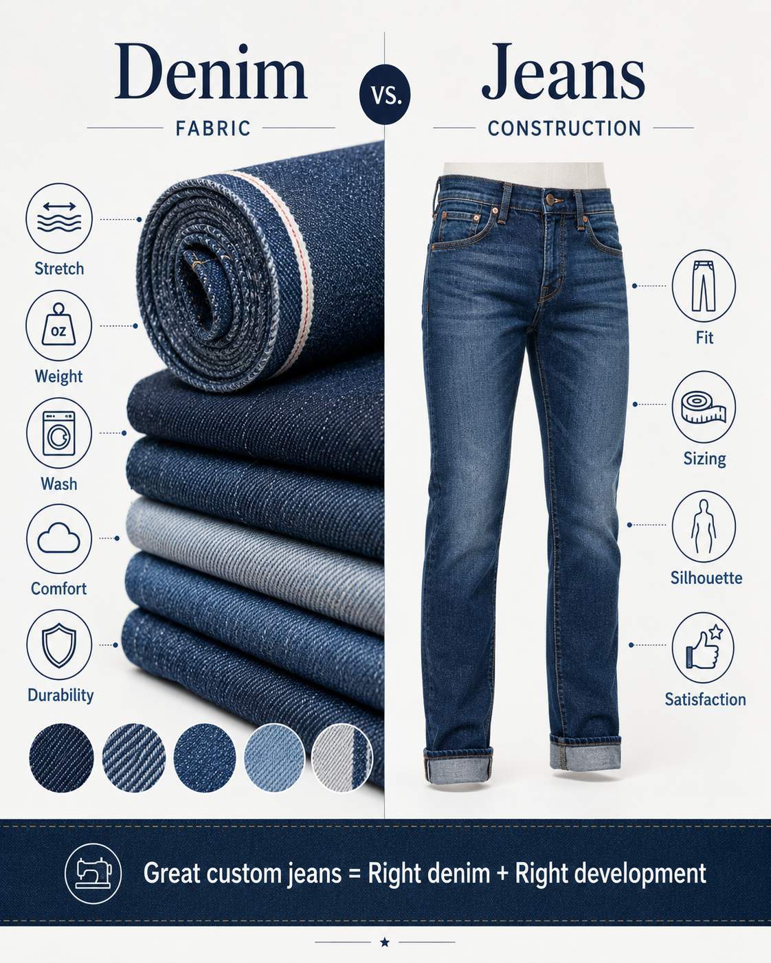 What Is the Difference Between Jeans and Denim?