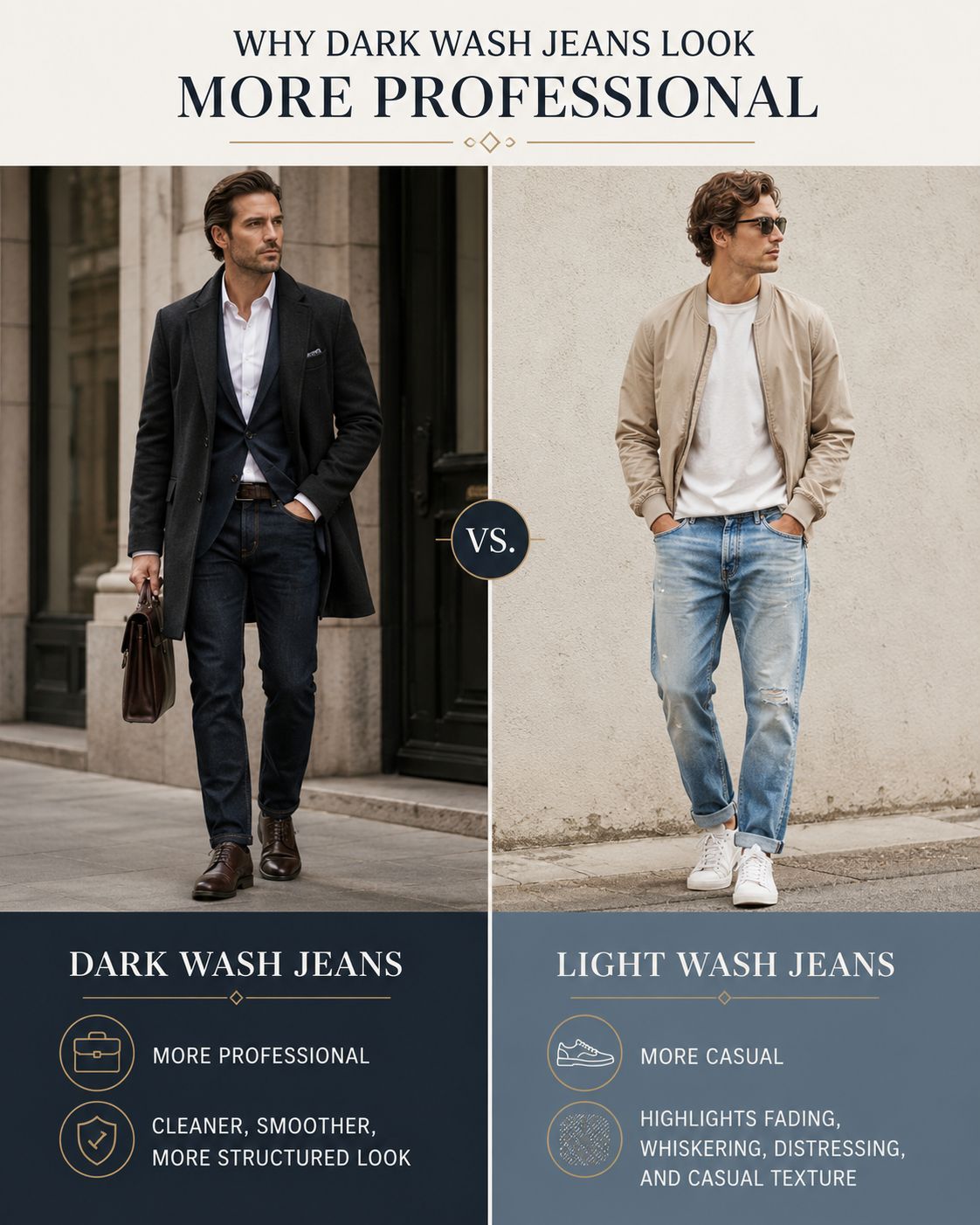 Why Dark Wash Jeans Are Seen as More Professional?