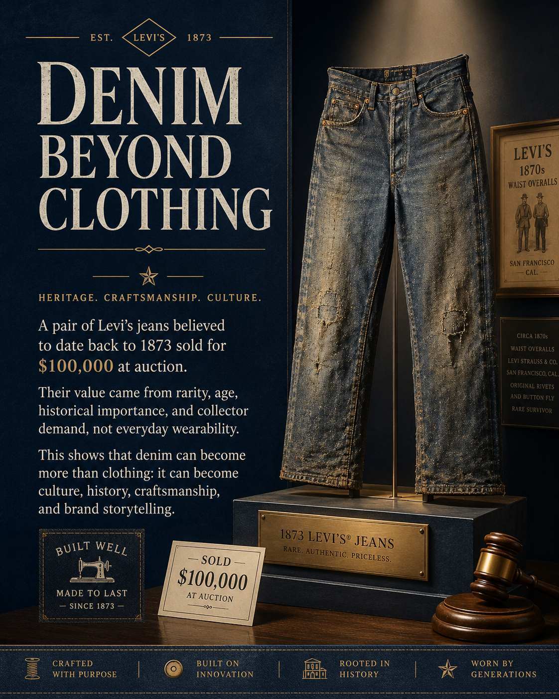 A pair of Levi’s jeans believed to date back 