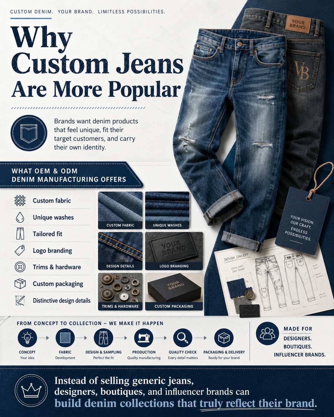 Custom jeans are becoming more popular because brands