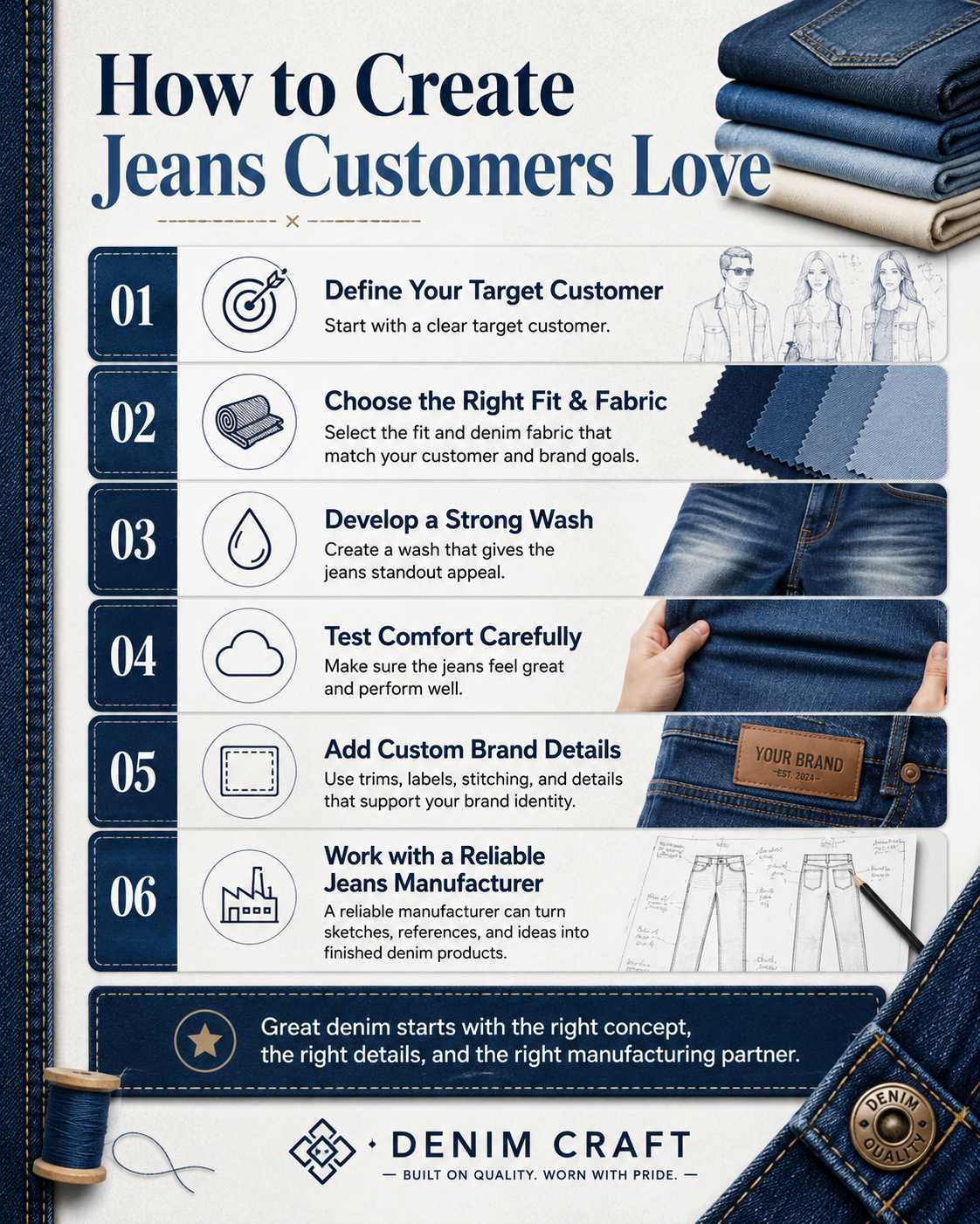 To create jeans customers love, start with a clear target customer,