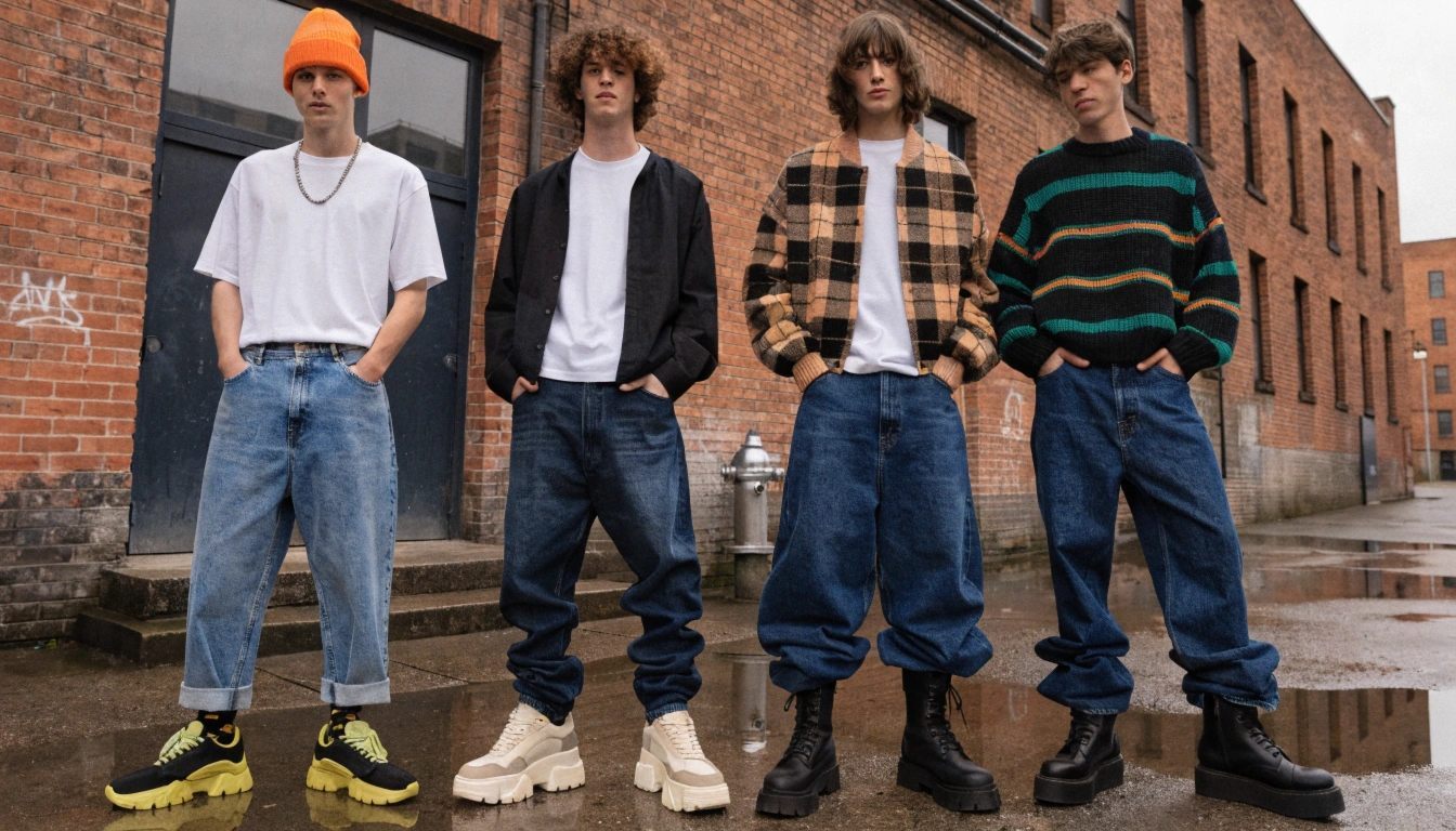 Make too-long jeans look stylish by choosing a method that matches the fit. Use clean cuffs for straight jeans, tight inward folds for slim jeans, wide cuffs for baggy jeans, and controlled stacking for streetwear denim. The goal is to make the extra length look intentional, not accidental.