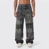 Wholesale Stylish Ash Gray Wide-Leg Denim Trousers