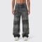 Wholesale Stylish Ash Gray Wide-Leg Denim Trousers