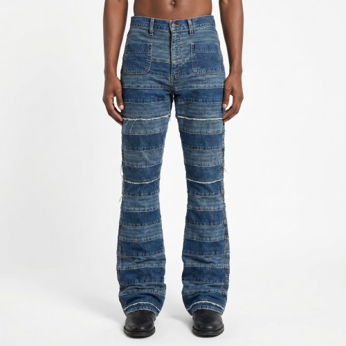 Custom Blue Patchwork Jeans - Manufacturer for Brands, Wholesalers & Designers
