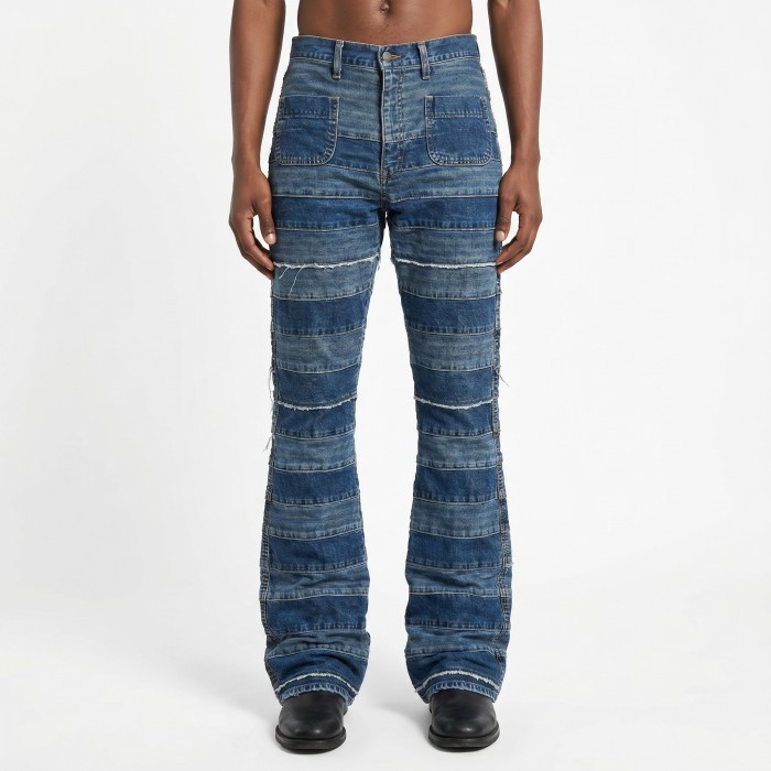 Custom Blue Patchwork Jeans - Manufacturer for Brands, Wholesalers & Designers