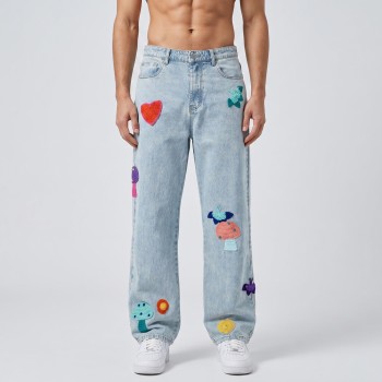 Custom Crochet Patchwork Jeans for Indie Designers & Boutique Brands