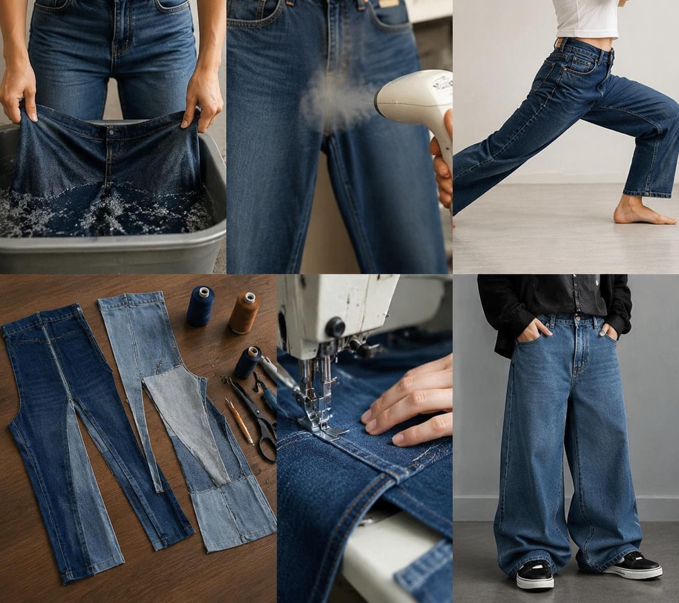 How to make skinny jeans baggy?