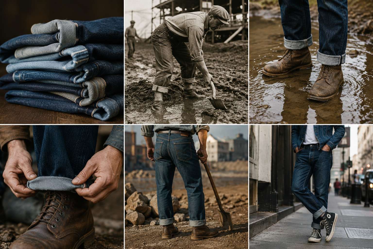 People originally cuffed their jeans for practical reasons: early jeans were often too long, cotton denim could shrink after washing