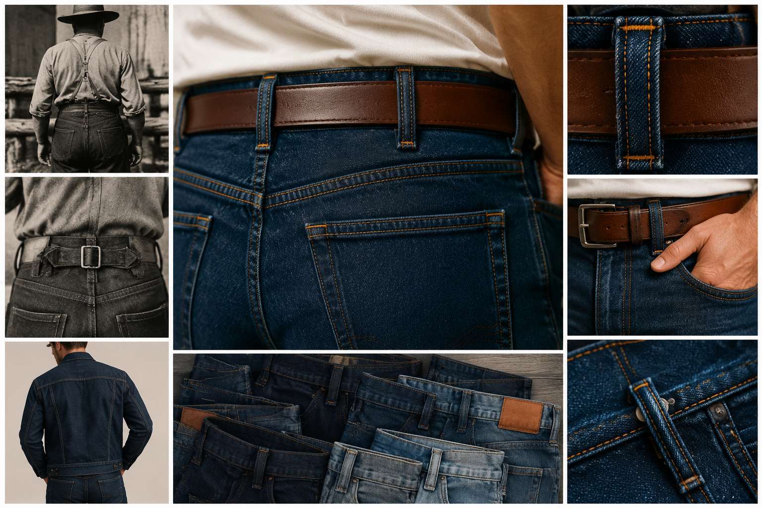 Jeans have belt loops because they help keep a belt fixed around the waistband. 
