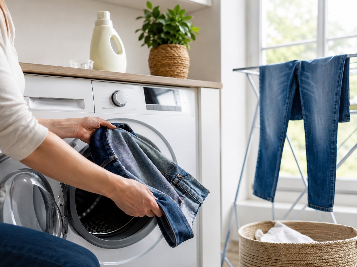 The best way to wash brand new jeans is to turn them inside out, use cold water, choose a gentle washing method, avoid harsh detergents, and air dry them naturally. For most denim, this protects color, prevents unnecessary shrinkage, and helps maintain the original fit. However, raw denim, selvedge denim, and special washed jeans may require different care methods depending on the fabric and finishing process.