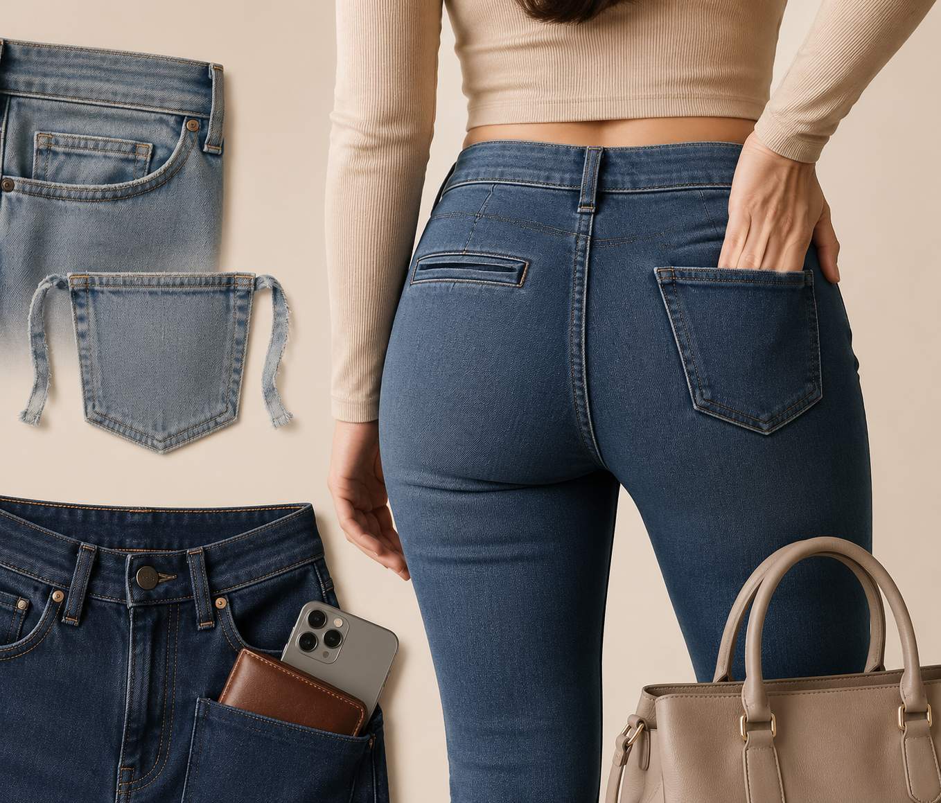  Skinny jeans bunch up at the knees because the knee area bends constantly while the fabric has limited room to move
