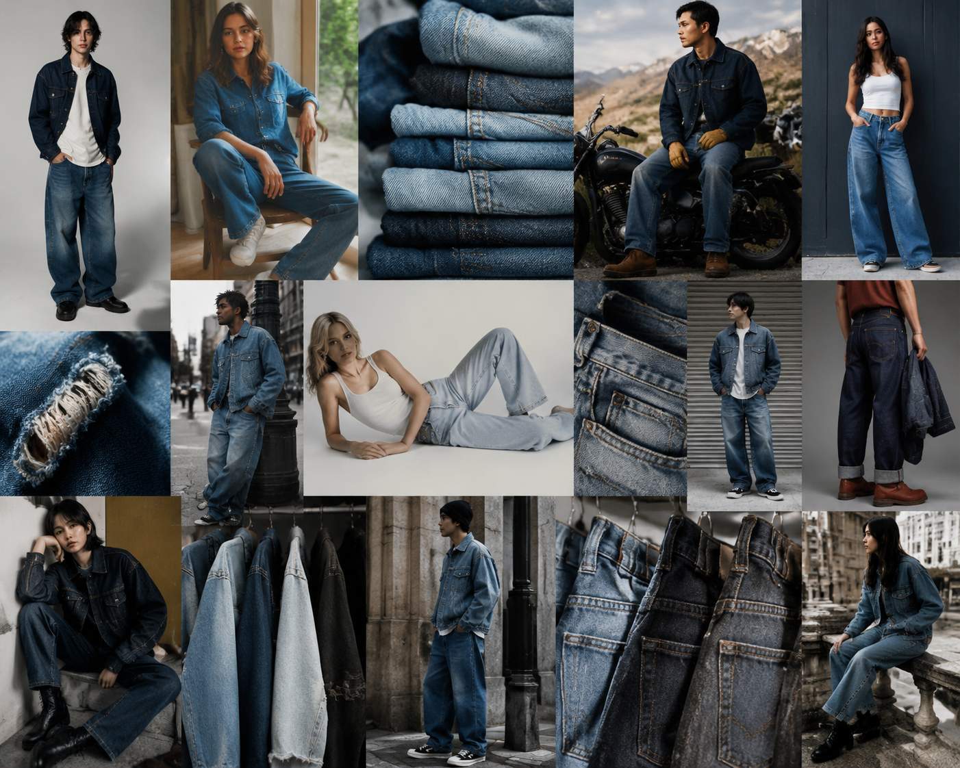 People like denim and jeans because they combine comfort, durability, easy styling, 