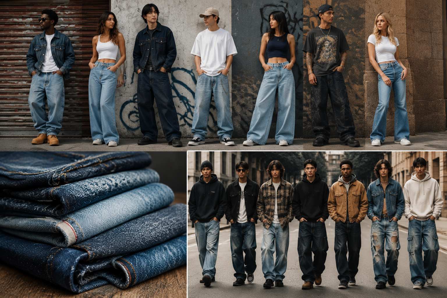 Denim trends change because people want novelty, comfort, identity, and new proportions, 