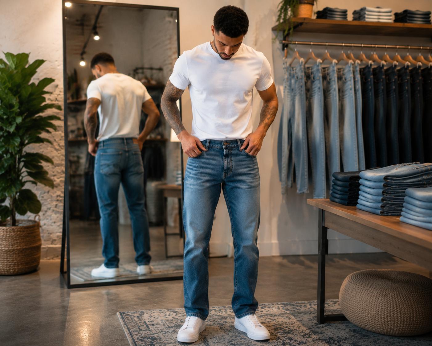 Waist, hip, rise, and inseam make jeans difficult because they control where jeans sit