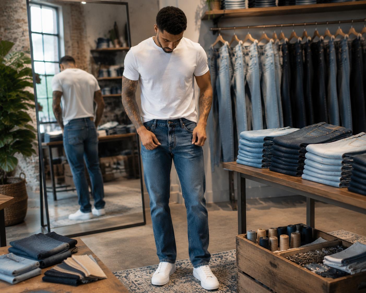 gives structure but may feel stiff at first. Stretch denim gives comfort but needs strong recovery