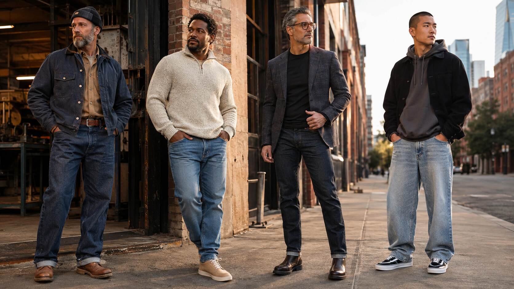Why do American men like to wear blue jeans so much?