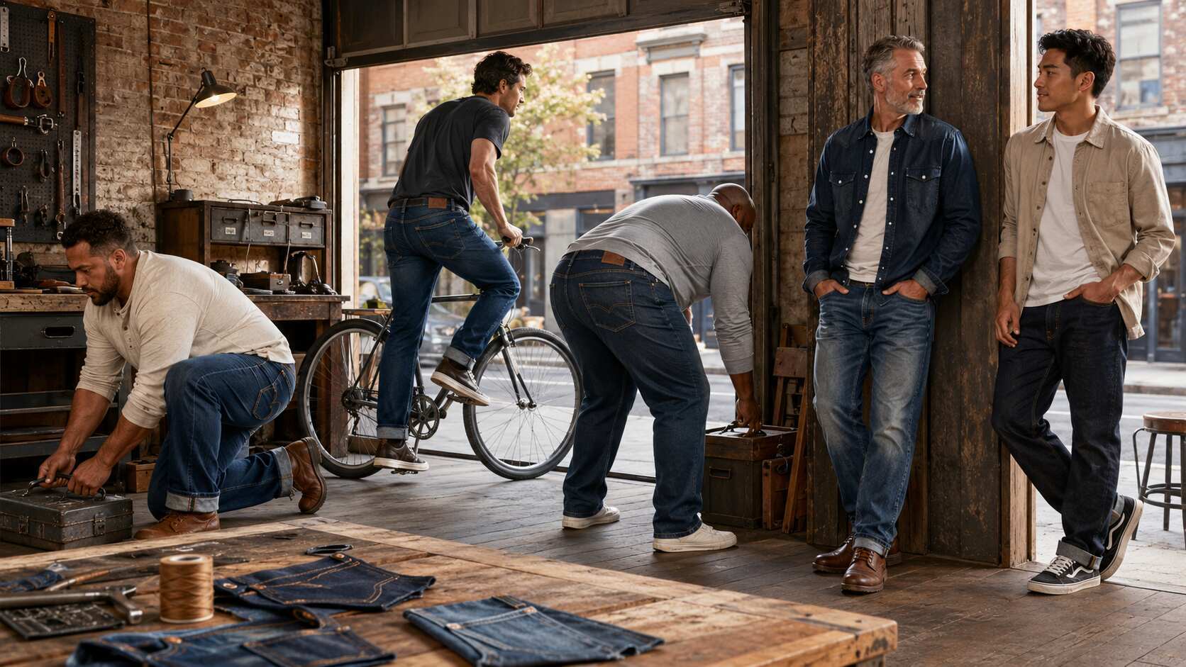 Blue jeans are practical because denim balances strength, comfort, appearance, and low-maintenance styling. A well-developed pair protects high-stress areas, coordinates with most casual clothing, and becomes visually richer as it ages. Modern fabric blends and pattern adjustments also allow brands to serve customers who need more stretch, room, mobility, or size options.
