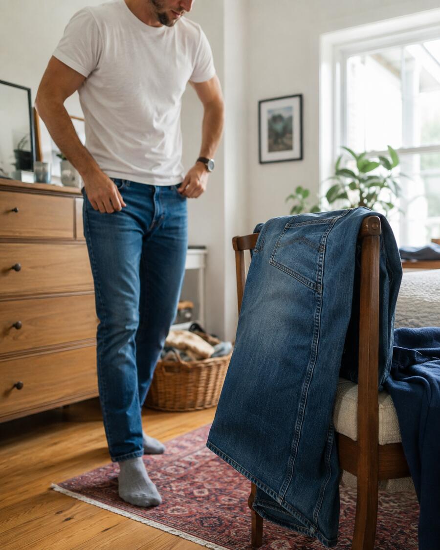 Most jeans can be worn around 5–10 times before washing, which means many people can wear the same pair for 3–7 days depending on their lifestyle. However, jeans worn in hot, sweaty, or dirty environments should be washed sooner, while premium denim can often be worn much longer with proper care.