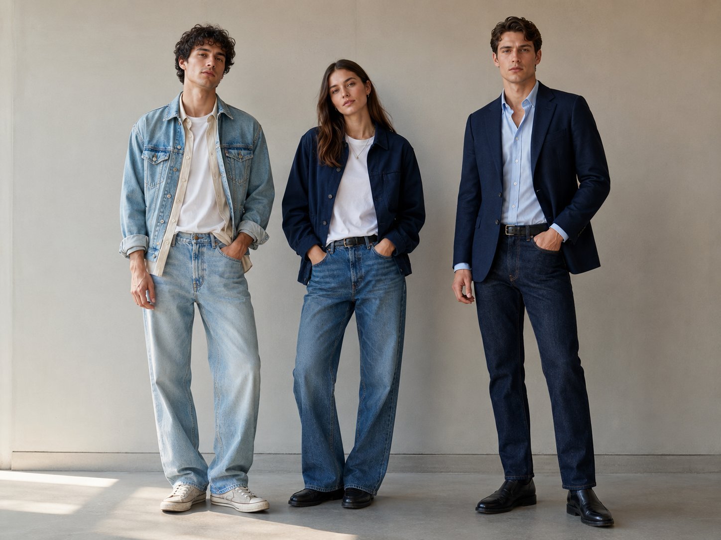 Blue jeans are casual, stylish, and trend-proof because denim adapts without losing its identity
