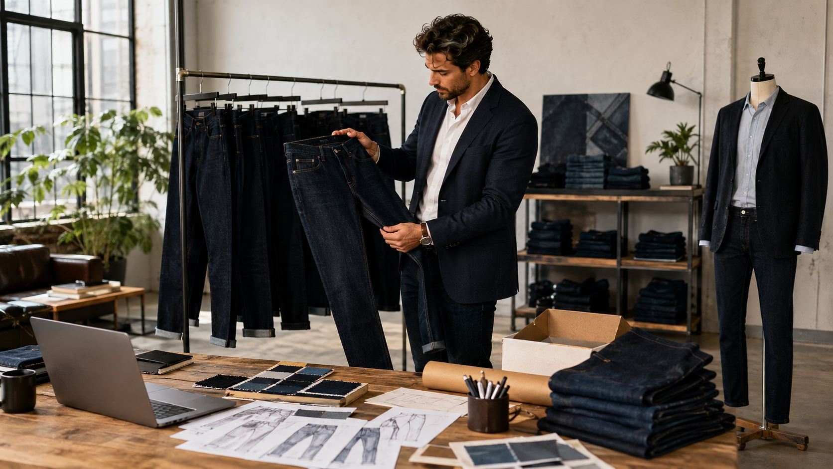 Jeans are usually not considered traditional business professional clothing, 