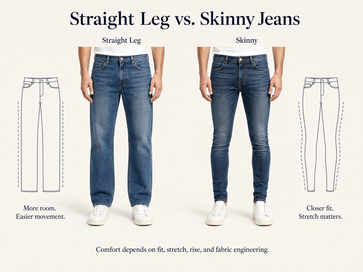 Are Straight Leg Jeans More Comfortable Than Skinny Jeans?