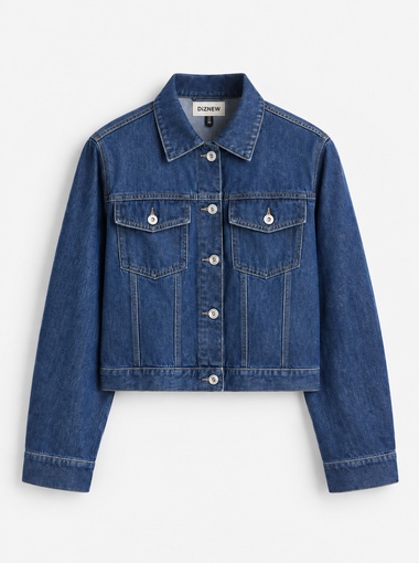 Custom crop denim jacket