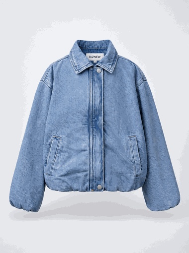 Custom denim bomber jacket