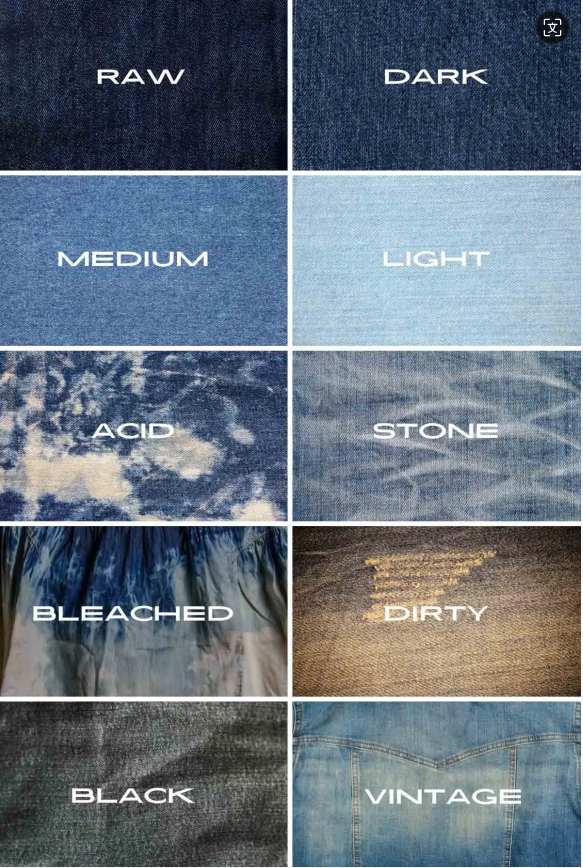 Couleurs de jeans en denim personnalisées