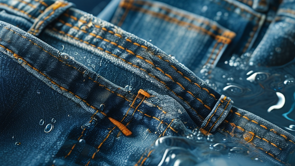 Which finishing treatments—sanforization, enzyme washes or resin coatings—affect black-denim sizing and tightness