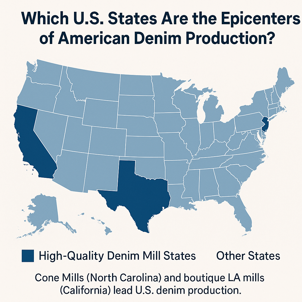 Which U.S. Regions and States Lead in American Jeans Production?