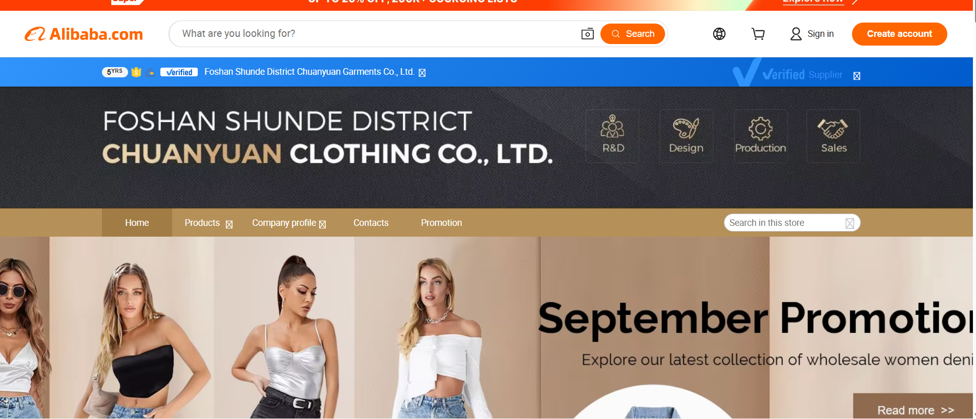Foshan Shunde District Chuanyuan Garments Co., Ltd.