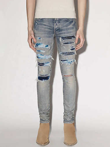 Custom Morandi color skinny jeans