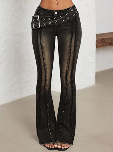 Custom women's black skinny jeans