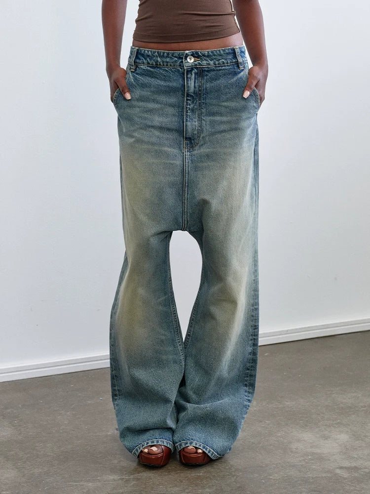 OEM drop crotch jeans for women