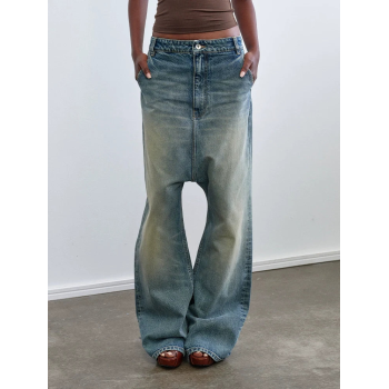 OEM & ODM Drop Crotch Jeans for Women - Custom Denim Solutions for Brands
