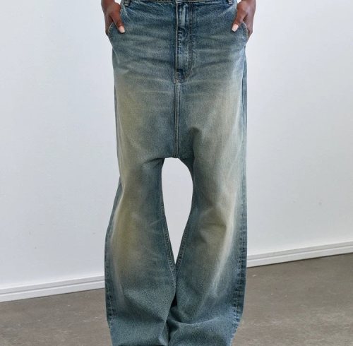 OEM & ODM Drop Crotch Jeans for Women - Custom Denim Solutions for Brands
