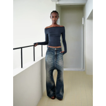 OEM & ODM Drop Crotch Jeans for Women - Custom Denim Solutions for Brands