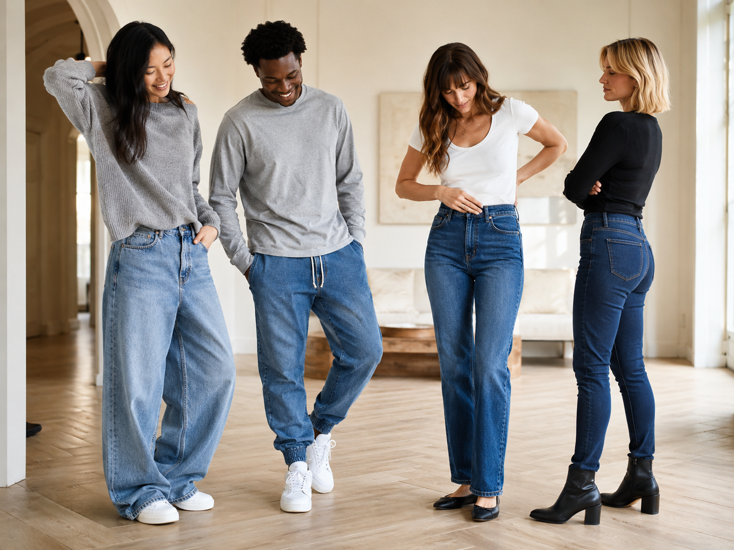 Yes — comfort varies widely by fabric type, fit silhouette, and individual body shape. Relaxed fits like baggy jeans or jogger jeans often feel more comfortable than rigid straight or skinny styles. Guidelines like the “2 finger rule” help buyers find better fitting jeans.