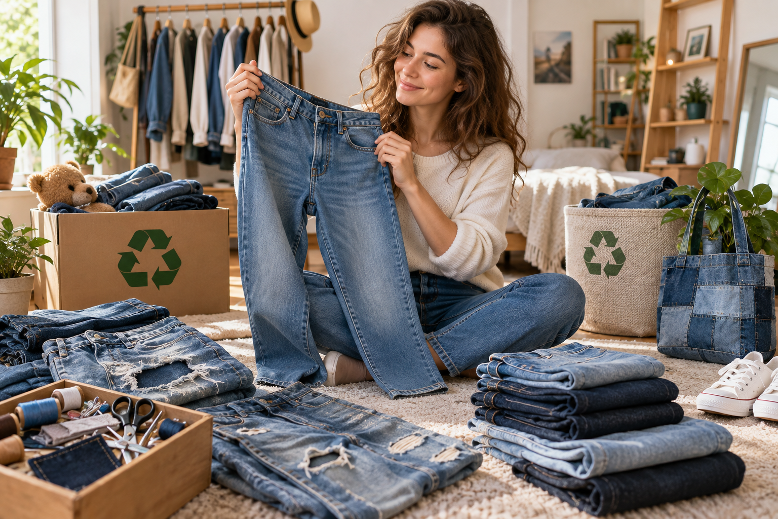 You should buy new jeans when your current pairs no longer fit, have repeated rips, lose stretch recovery, feel uncomfortable, 