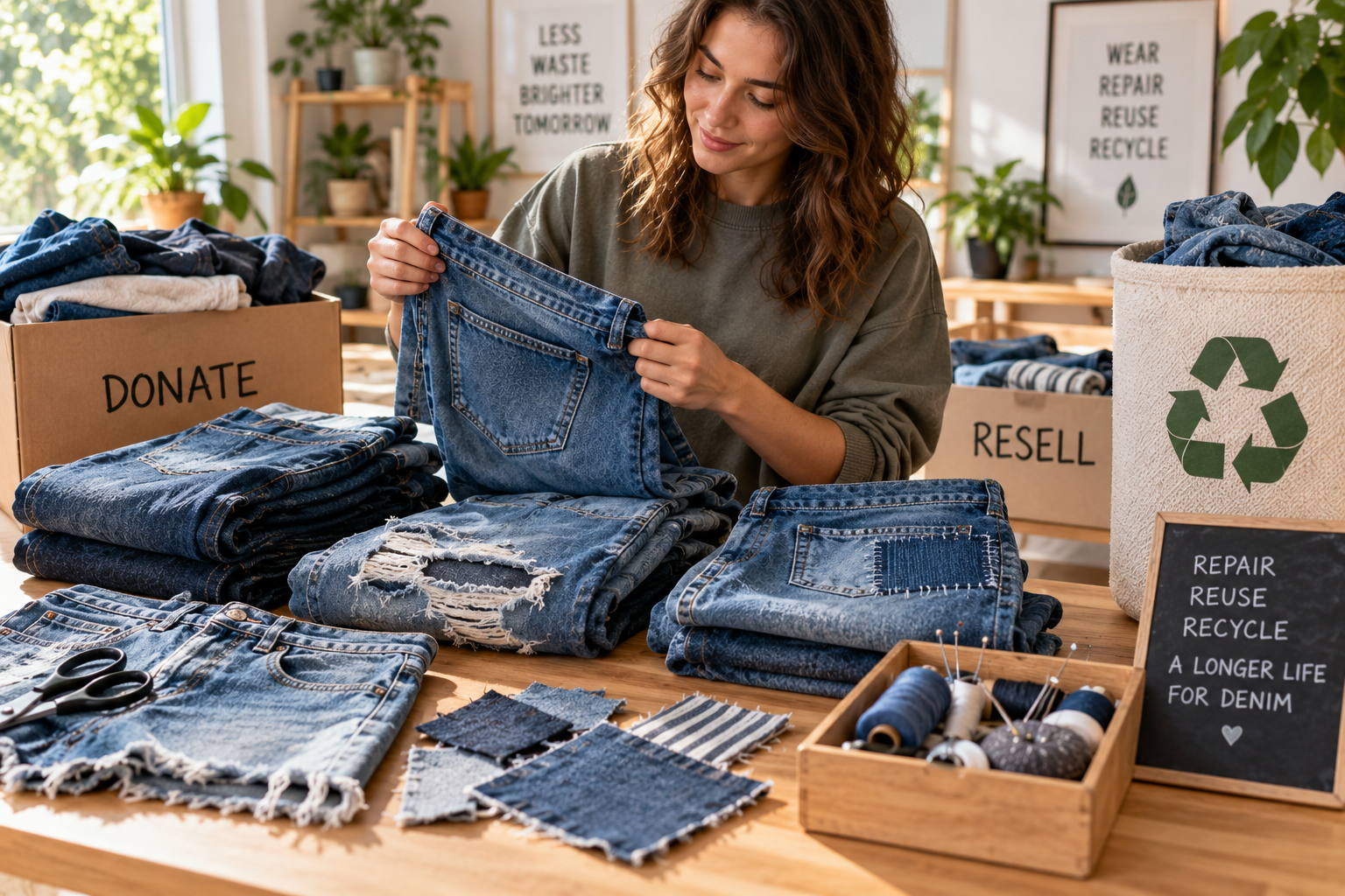 Washing, wearing, and care strongly affect how long jeans last