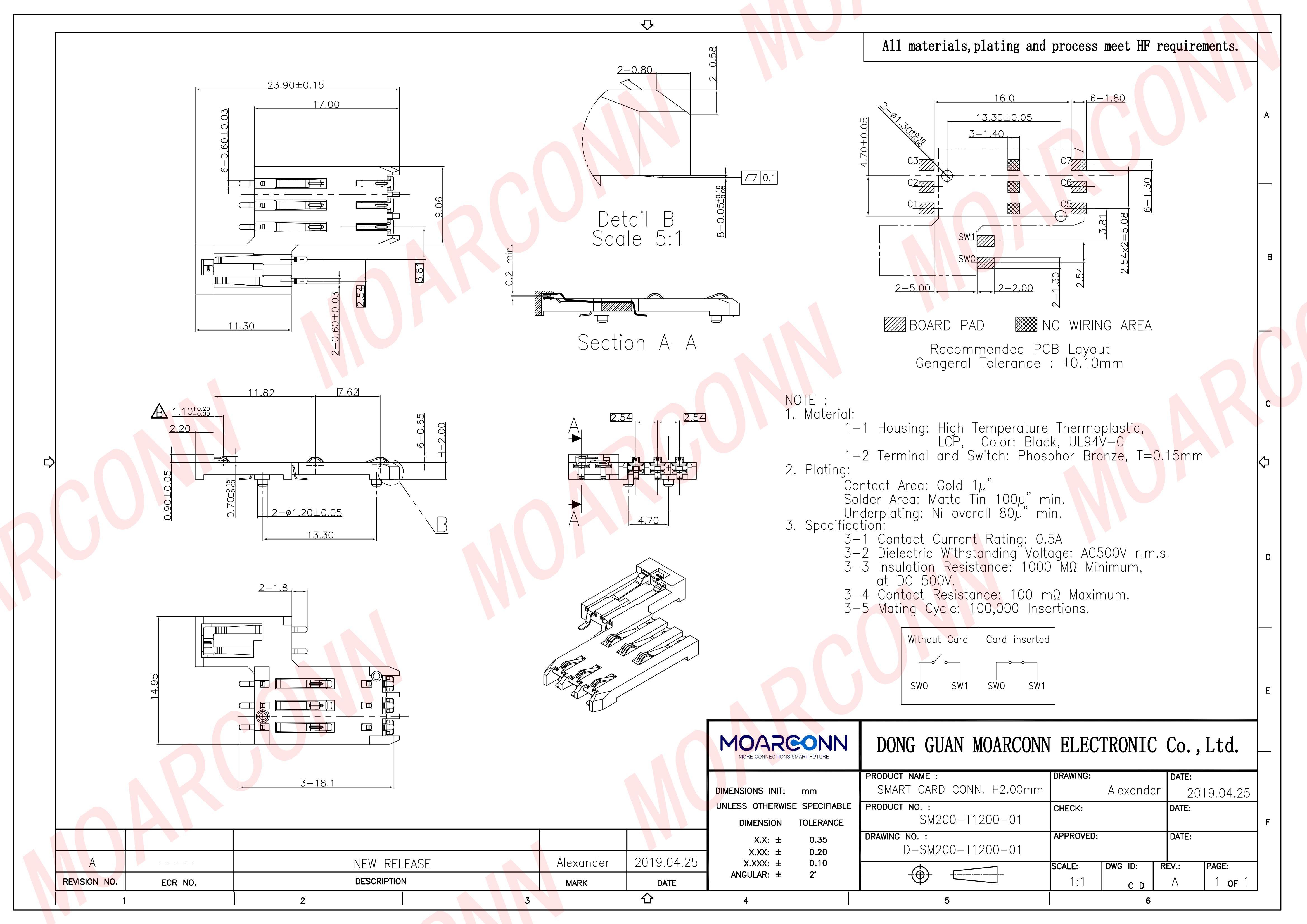 Smart socket card connector