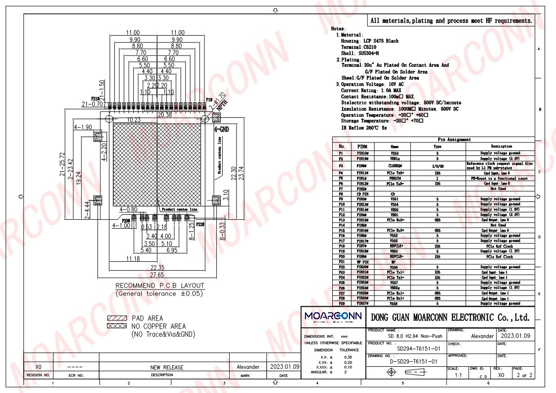 SD 4.0 socket card connector